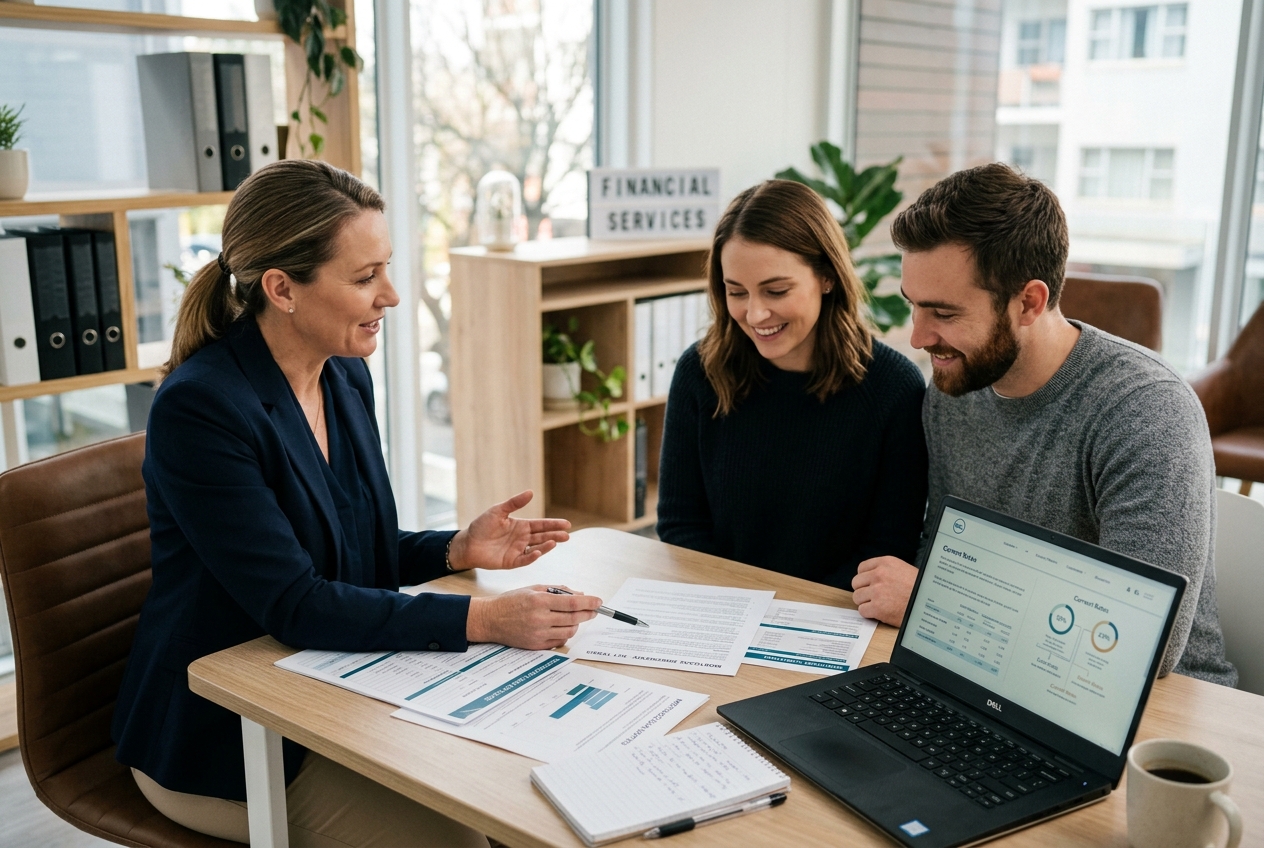 Sarah Bell Lane consulting with homebuyer clients